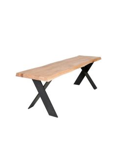 Black & Wood 工業風X型板凳